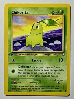 Chikorita 53/111 (NM) 1st Edition Common Neo Genesis WOTC 2000 Pokemon Card - Image 1