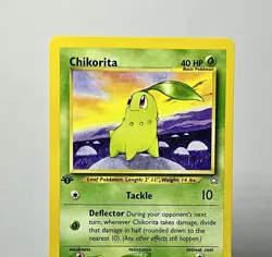 Chikorita 53/111 (NM) 1st Edition Common Neo Genesis WOTC 2000 Pokemon Card - Image 3