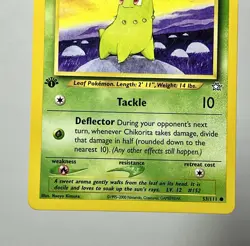 Chikorita 53/111 (NM) 1st Edition Common Neo Genesis WOTC 2000 Pokemon Card - Image 5