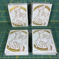 4x Pokemon TCG Deck Sleeves 65ct Arceus Brilliant Stars Card Sleeves Gold White - Image 1