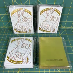 4x Pokemon TCG Deck Sleeves 65ct Arceus Brilliant Stars Card Sleeves Gold White - Image 2