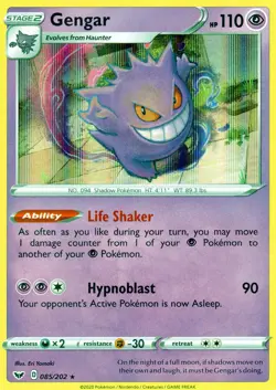 Pokemon Sword & Shield "Gengar" Holo Rare! #085/202. NM-Mint! - Image 1