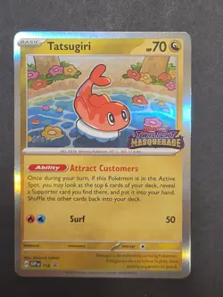 2024 Pokemon Scarlet & Violet Twilight Masquerade Tatsugiri SVP118 STAFF - NM - Image 1