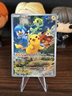 Pokemon TCG Pikachu 027 Black Star Promo Scarlet & Violet Full Art Holo - Image 1