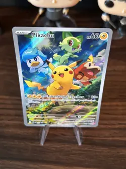 Pokemon TCG Pikachu 027 Black Star Promo Scarlet & Violet Full Art Holo - Image 2