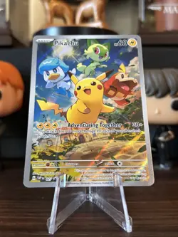 Pokemon TCG Pikachu 027 Black Star Promo Scarlet & Violet Full Art Holo - Image 3