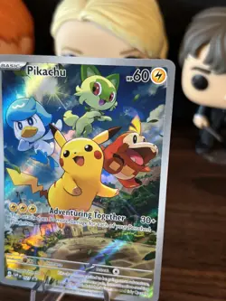 Pokemon TCG Pikachu 027 Black Star Promo Scarlet & Violet Full Art Holo - Image 5