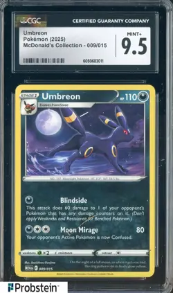 2025 Pokemon Mcdonald's Collection #009/015 Umbreon CGC 9.5 MINT+ - Image 1