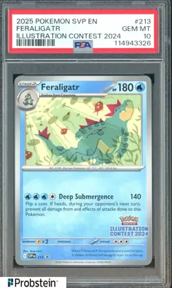 2025 Pokemon SVP EN Illustration Contest 2024 #213 Feraligatr PSA 10 GEM MINT - Image 1