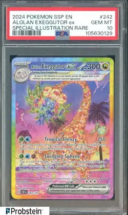 2024 Pokemon SSP EN Special Illustration Rare #242 Alolan Exeggutor ex PSA 10 - Image 1