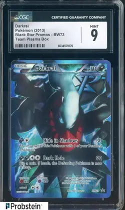 2013 Pokemon Black Star Promos #Bw73 Darkrai Team Plasma Box CGC 9 MINT - Image 1