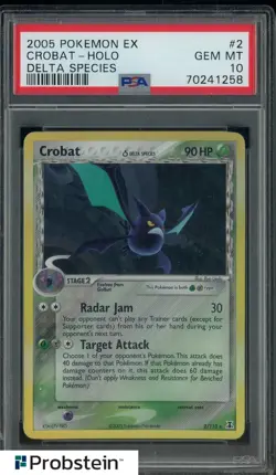 2005 Pokemon Ex Delta Species #2 Crobat Holo PSA 10 GEM MINT - Image 1