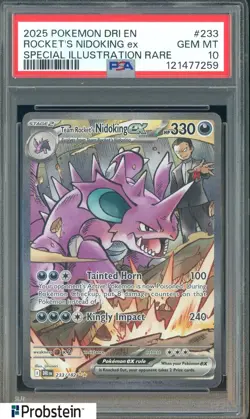 2016 Pokemon DRI EN #233 Rocket's Nidoking Ex SIR PSA 10 GEM MINT - Image 1