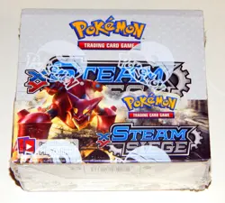 MIB-NRFP SEALED POKEMON XY STEAM SIEGE BOOSTER BOX OF 36 PACKS ~ FREE SHIPPING!! 820650811333 - Image 1