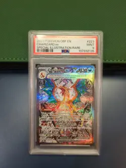 PSA 9 Charizard ex 223/197 Pokemon Obsidian Flames SIR Illustration Rare - Image 1