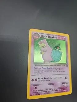 Dark Slowbro Team Rocket LP Holo Rare Vintage Pokemon TCG WOTC - Image 2