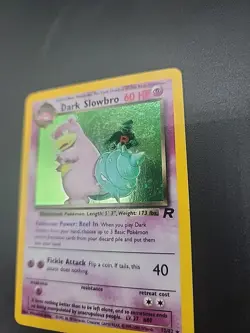 Dark Slowbro Team Rocket LP Holo Rare Vintage Pokemon TCG WOTC - Image 3