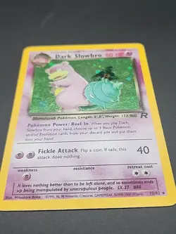Dark Slowbro Team Rocket LP Holo Rare Vintage Pokemon TCG WOTC - Image 5