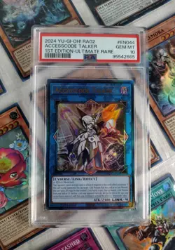 PSA 10 Gem Mint! - YU-GI-OH! RA02 Accesscode Talker 1st Edition Ultimate Rare + - Image 1