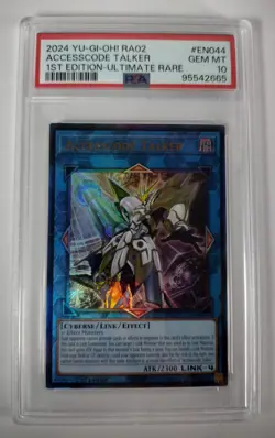 PSA 10 Gem Mint! - YU-GI-OH! RA02 Accesscode Talker 1st Edition Ultimate Rare + - Image 2
