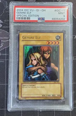 2004 IOC YU-GI-OH! INVASION OF CHAOS GEMINI ELF SPECIAL EDITION SE1 PSA 9 - Image 1
