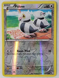 REVERSE HOLO Pidove 123/149 NM - Boundaries Crossed Pokemon Card Tomokazu Komiya - Image 1