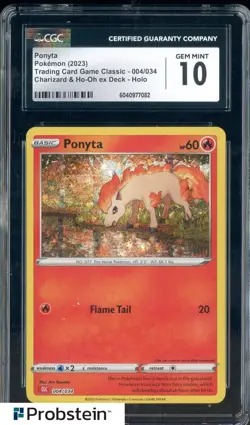 2023 Pokemon Trading Card Game Classic #CLC #004/034 Ponyta CGC 10 GEM MINT - Image 1