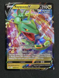 Rayquaza V SWSH147 SWSH: Sword & Shield Promo Cards Holo Pokemon NM - Image 1