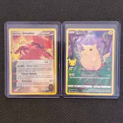 Pikachu 005/025 + Team Magma's Groudon 9/95 - Pokemon Cards - Lot #78 - Image 1