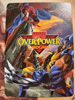 OverPower Marvel IQ Fleer 1996 White Queen Hero Character Card Rare LP - Image 2
