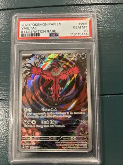 Pokemon TCG Yveltal Paradox Rift Holo Card Illustration Rare PSA 10 - Image 1