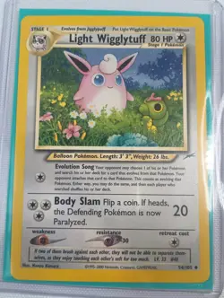Light Wigglytuff 54/105 Neo Destiny Uncommon Vintage Pokemon TCG Card - Image 1