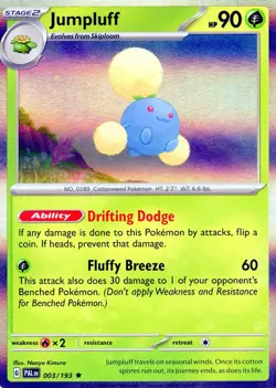 Pokemon TCG"Jumpluff" #003/193 Holo Rare Paldea Evolved 2023! 2 Card Set! NM-M! - Image 1