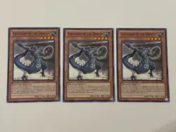 Yugioh - Vanguard of the Dragon x 3 - NM - Plus Free Holo Card - Image 1