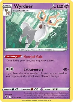 Wyrdeer - 069/189 Astral Radiance Holo Rare Pokemon TCG Card NM - Image 1