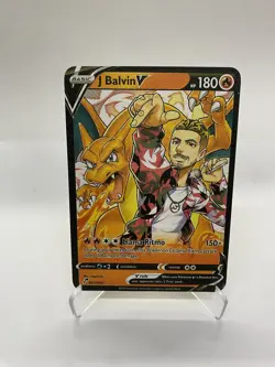 J Balvin V Gold Metal Pokemon Card-Collectible Gift Display！Christmas NICE - Image 3