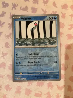 🚀 Wiglett Reverse Holo Pokemon Card 047/162 Temporal Forces Mint - Image 1