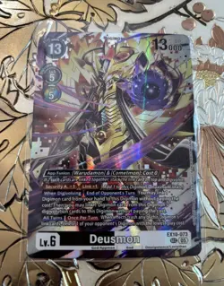 Digimon Card Game Deusmon EX10-073 SEC Secret Rare Sinister Order - Image 1