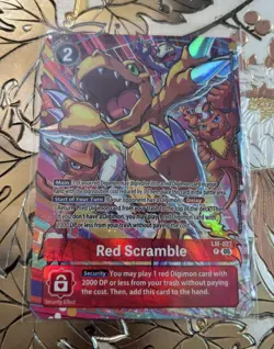 Digimon Card Game Red Scramble Alternate Art Foil LM-027 Agumon - Image 1