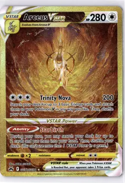 Arceus VStar GG70/GG90 Gold Hyper Rare - Crown Zenith - Pokemon Card - NM - Image 1