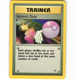 Pokemon Sabrina's Gaze 125/132 Pokemon Gym Heroes WOTC LP Card - Image 1