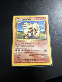 Pokemon Card TCG Arcanine Base Set 23/102 Regular Uncommon (HP) - Image 1