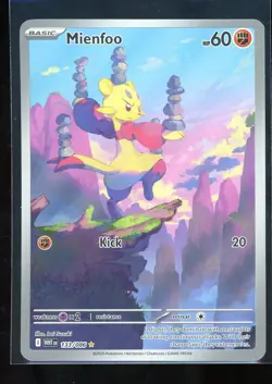 Mienfoo 133/086 Sv: White Flare Holo IR Illustration Rare Card Pokemon NM - Image 1