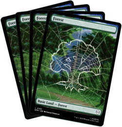 x4 Forest 0193 - Full Art - Marvel's Spider-Man MTG - NM/M - English - Image 1