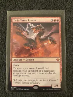 Magic The Gathering MTG - Twinflame Tyrant - FDN - Image 1