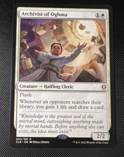 MTG Archivist of Oghma 004 Regular Rare Battle for Baldur's Gate CLB NM - Image 1