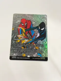 MTG Leyline Binding Borderless Foil Marvels Spider-Man NM/MT M #002 - Image 1