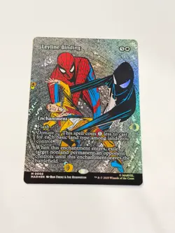 MTG Leyline Binding Borderless Foil Marvels Spider-Man NM/MT M #002 - Image 2