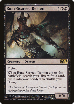 Rune-Scarred Demon #106 (MP) Magic 2012 (M12) M12 Magic MTG - Image 1