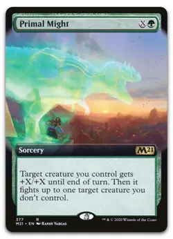 Primal Might (Extended Art) #377 (NM) Core Set 2021 M21 Magic MTG - Image 1